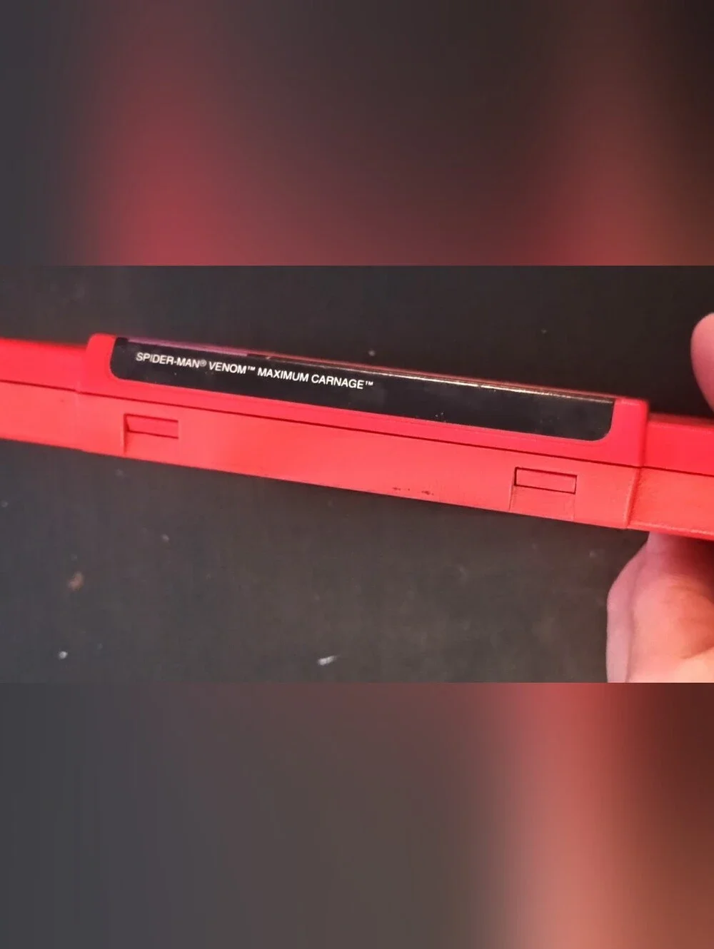 SNES Spider-Man And Venom Maximum Carnage Rare Red Cartridge